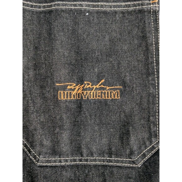 Y2K Ruff Ryders Dirty Denim Jean Size 38x32 Black Light Wash Baggy Streetwear - Picture 5 of 9